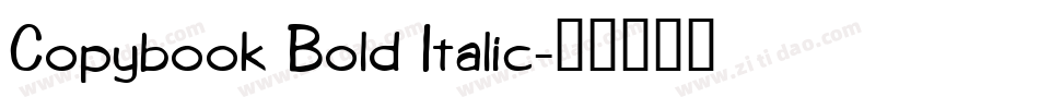 Copybook Bold Italic字体转换